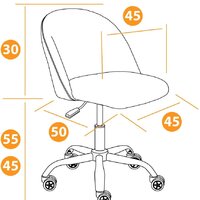 Офисное кресло TetChair Melody (флок, молочный) - Превью изображения №10 — Интернет-магазин Time-Shop