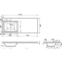 Умывальник Эстет Даллас 130, левая (белый) - Превью изображения №5 — Интернет-магазин Time-Shop