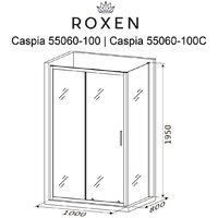 Душевой уголок Roxen Caspia 55060-100C - Превью изображения №9 — Интернет-магазин Time-Shop