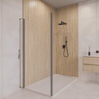 Душевая стенка RGW Z-050-2Gr 352205208-110 (серый/прозрачное стекло) - Превью изображения №2 — Интернет-магазин Time-Shop