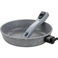 Набор сковород Elan Gallery Гармония вкуса +крышки 120591+2 (4пр, серый мрамор) - Превью изображения №3 — Интернет-магазин Time-Shop