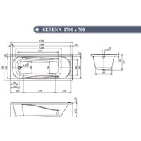 Ванна Ventospa Serena LA 170x70 (с ножками и экраном) - Превью изображения №3 — Интернет-магазин Time-Shop
