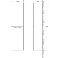  BelBagno Шкаф-пенал Fly-Marino-1500-2A-SC-RW-P-L (rovere moro) - Превью изображения №3 — Интернет-магазин Time-Shop