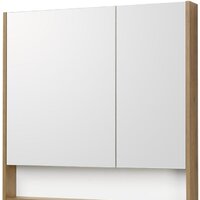 Акватон Шкаф с зеркалом Сканди 90 1A252302SDZ90 (белый/дуб рустикальный)