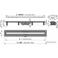 Трап/канал Alcadrain APZ19-750 - Превью изображения №3 — Интернет-магазин Time-Shop