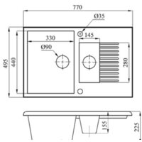Кухонная мойка БелЭворс Forma L + смеситель W74004-2 + дозатор L405F (черный) - Превью изображения №9 — Интернет-магазин Time-Shop
