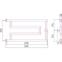 Полотенцесушитель Сунержа High-Tech model G 320x650 00-4051-3265 - Превью изображения №3 — Интернет-магазин Time-Shop