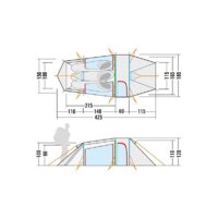Кемпинговая палатка Tatonka Groenland 3 Vent (светло-оливковый) - Превью изображения №9 — Интернет-магазин Time-Shop