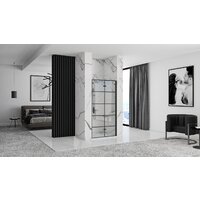 Душевая дверь Rea Molier 80 REA-K8537 (черный/прозрачное стекло) - Превью изображения №3 — Интернет-магазин Time-Shop