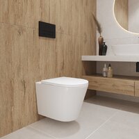 Унитаз подвесной Lauter Longer 2110822 с кнопкой 219702F (квадратная, белый) - Превью изображения №15 — Интернет-магазин Time-Shop