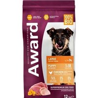 Award Puppy Large для щенков крупных пород с курицей, индейкой с добавлением тыквы и шиповника 12 кг