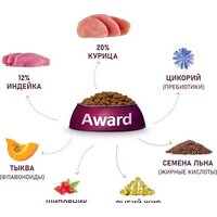 Сухой корм для собак Award Puppy Large для щенков крупных пород с курицей, индейкой с добавлением тыквы и шиповника 12 кг - Превью изображения №4 — Интернет-магазин Time-Shop