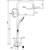 Душевая система  Ideal Standard IdealRain Eco [A6281AA] - Превью изображения №2 — Интернет-магазин Time-Shop