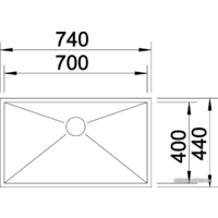 Кухонная мойка Blanco Zerox 700-U 521593 - Превью изображения №2 — Интернет-магазин Time-Shop
