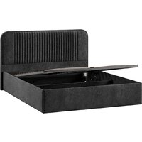 Кровать Трия Тиффани Тип 1 c ПМ и заглушиной 160x200 (микровелюр Wellmart Graphite) - Превью изображения №3 — Интернет-магазин Time-Shop