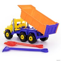 Набор Полесье Супергигант автомобиль-самосвал + лопата и грабли 5557 - Превью изображения №8 — Интернет-магазин Time-Shop