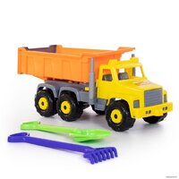 Набор Полесье Супергигант автомобиль-самосвал + лопата и грабли 5557 - Превью изображения №5 — Интернет-магазин Time-Shop