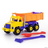 Набор Полесье Супергигант автомобиль-самосвал + лопата и грабли 5557 - Превью изображения №6 — Интернет-магазин Time-Shop