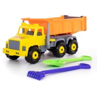Полесье Супергигант автомобиль-самосвал + лопата и грабли 5557