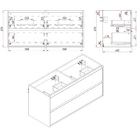  ЗОВ Тумба с умывальником Парма 120 P120LHO0MBPMC1A-OL120 (дуб/черный) - Превью изображения №4 — Интернет-магазин Time-Shop