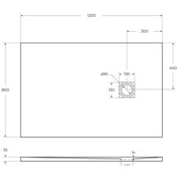 Душевой поддон BelBagno TRAY-MR-UNO-AH-120/80-35-W 120x80 - Превью изображения №7 — Интернет-магазин Time-Shop