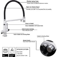 Смеситель Gappo G4398-9 (белый/черный) - Превью изображения №11 — Интернет-магазин Time-Shop