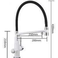 Смеситель Gappo G4398-9 (белый/черный) - Превью изображения №12 — Интернет-магазин Time-Shop
