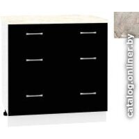 Кортекс-мебель Корнелия Лира НШ80р3ш (черный/марсель)