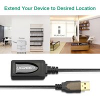 Удлинитель Ugreen US121 10323 USB Type-A - USB Type-A (15 м, черный) - Превью изображения №7 — Интернет-магазин Time-Shop