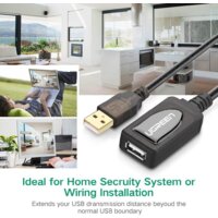 Удлинитель Ugreen US121 10323 USB Type-A - USB Type-A (15 м, черный) - Превью изображения №6 — Интернет-магазин Time-Shop