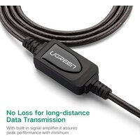 Удлинитель Ugreen US121 10323 USB Type-A - USB Type-A (15 м, черный) - Превью изображения №3 — Интернет-магазин Time-Shop