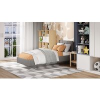 Кровать Трия Элис тип 1 с мягкой обивкой 80x200 (велюр ultra grafit) - Превью изображения №4 — Интернет-магазин Time-Shop