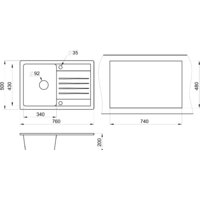 Кухонная мойка Granula ST-7602 (белый) - Превью изображения №3 — Интернет-магазин Time-Shop