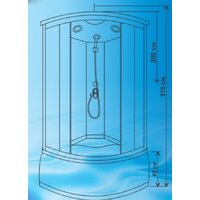 Душевая кабина Водный мир ВМ-8811Е (90x90, матовое стекло) - Превью изображения №2 — Интернет-магазин Time-Shop