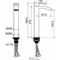 Смеситель Hansberge H2077 (черный хром) - Превью изображения №14 — Интернет-магазин Time-Shop