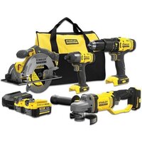 Stanley SFMCK469M2 (шуруповерт, винтоверт, циркулярка, болгарка, 2 АКБ, сумка)