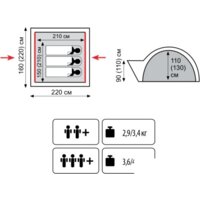 Треккинговая палатка Tramp Lite Wonder 3 - Превью изображения №2 — Интернет-магазин Time-Shop