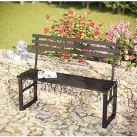 Скамейка Sundays Relax СКМС-1 со спинкой (черный) - Превью изображения №9 — Интернет-магазин Time-Shop