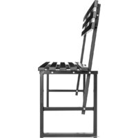 Скамейка Sundays Relax СКМС-1 со спинкой (черный) - Превью изображения №5 — Интернет-магазин Time-Shop