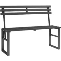 Скамейка Sundays Relax СКМС-1 со спинкой (черный) - Превью изображения №4 — Интернет-магазин Time-Shop