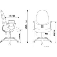 Офисное кресло Бюрократ CH-1300N/3C11 (черный) - Превью изображения №5 — Интернет-магазин Time-Shop
