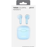 Наушники Pero TWS05 Colorful (голубой) - Превью изображения №5 — Интернет-магазин Time-Shop