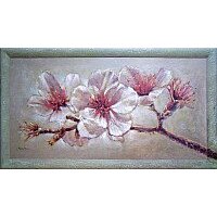 Декарт Цветы на ветке розовый декор 8Л0475 (в раме)