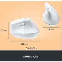 Вертикальная мышь Logitech Lift (белый) - Превью изображения №9 — Интернет-магазин Time-Shop