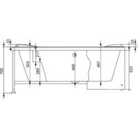 Ванна Aquanet Capri 170x110 R (с каркасом) - Превью изображения №6 — Интернет-магазин Time-Shop