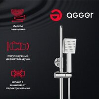 Душевая система  Agger Brilliant A0394400 - Превью изображения №4 — Интернет-магазин Time-Shop