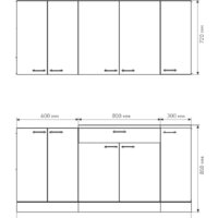 Готовая кухня Агута Альфа 1.7 (глиняный серый/сатин/дуб бунратти) - Превью изображения №2 — Интернет-магазин Time-Shop
