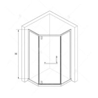 Душевой уголок RGW HO-084 350608499-21 90x90 (хром/матовое-сатинат стекло) - Превью изображения №3 — Интернет-магазин Time-Shop