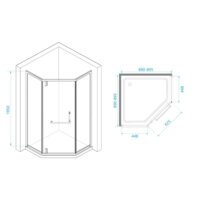 Душевой уголок RGW HO-084 350608499-21 90x90 (хром/матовое-сатинат стекло) - Превью изображения №5 — Интернет-магазин Time-Shop