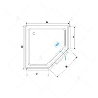 Душевой уголок RGW HO-084 350608499-21 90x90 (хром/матовое-сатинат стекло) - Превью изображения №2 — Интернет-магазин Time-Shop
